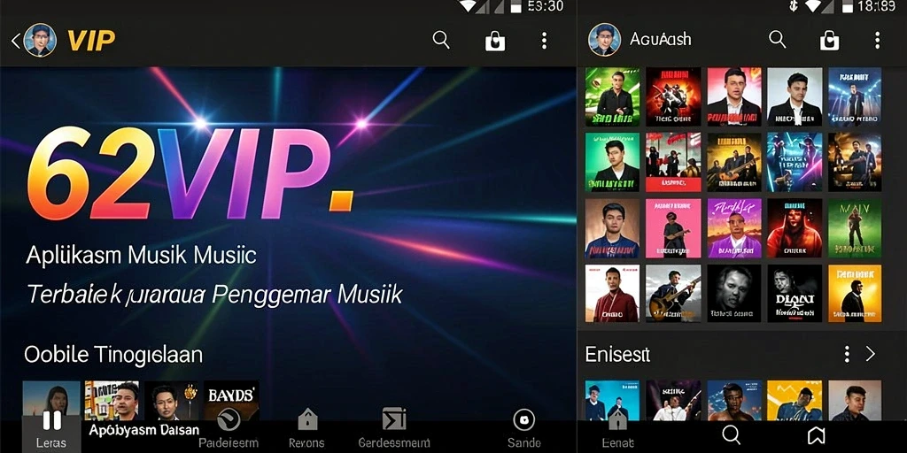 Tampilan utama <strong>62VIP</strong> menampilkan gameplay musik yang menarik.