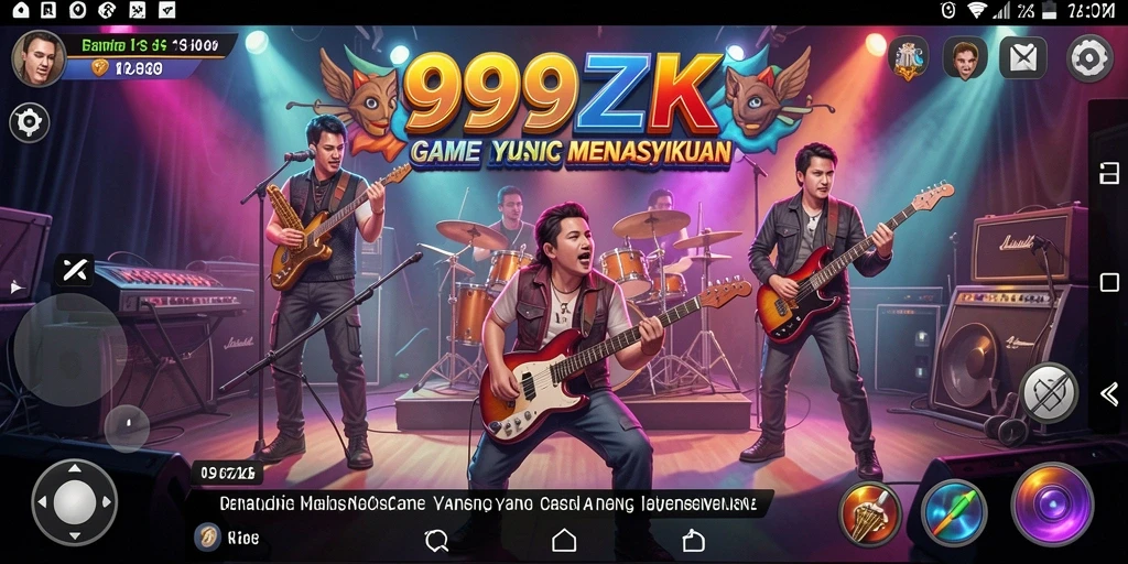 Gameplay interaktif 999ZK dengan musik yang menggugah semangat.