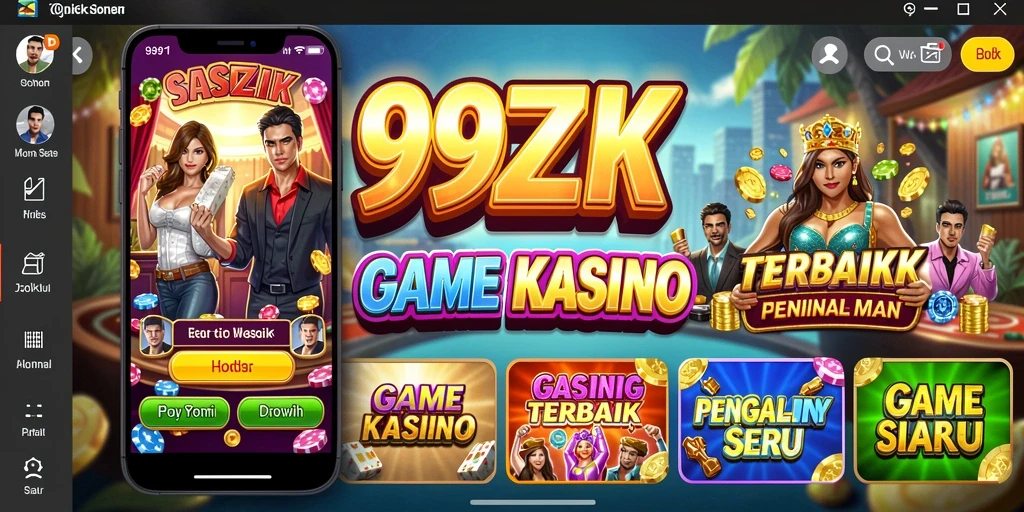 Screenshot gameplay 99ZK menunjukkan suasana kasino yang seru dan mendebarkan.