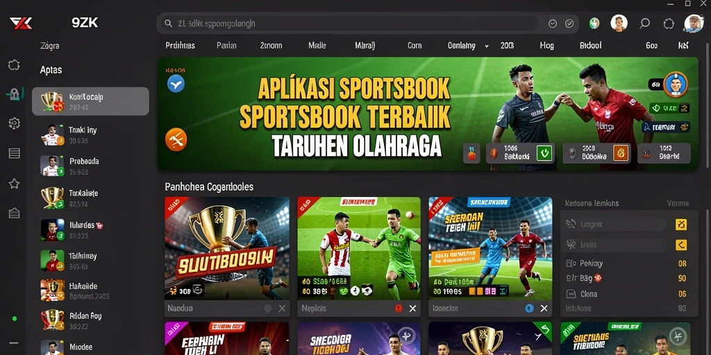 Tampilan menarik dari gameplay taruhan olahraga di 9ZK.
