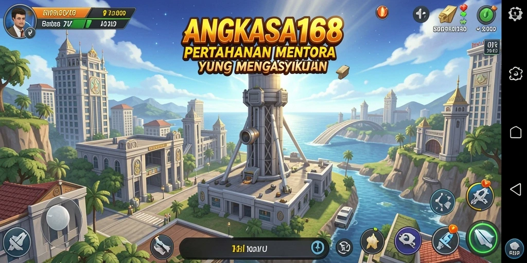 Gameplay seru Tower Defense di ANGKASA168 dengan menara yang mendebarkan.