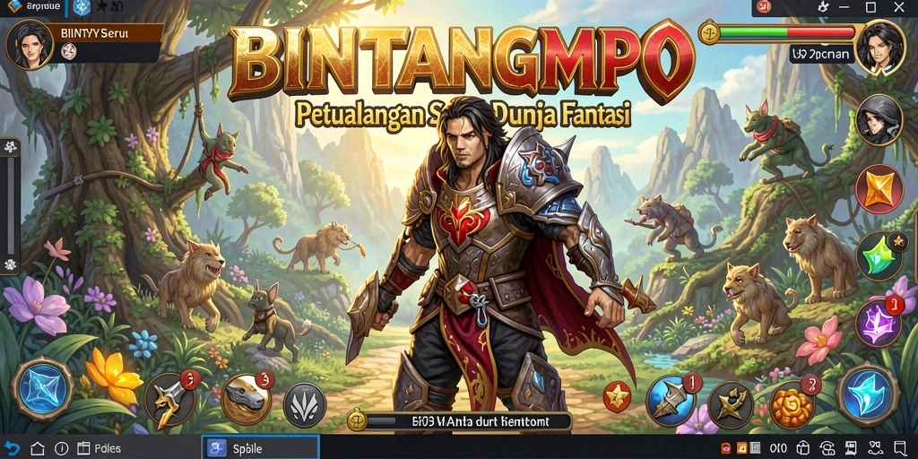 Tampilan gameplay BINTANGMPO yang menakjubkan dan menantang.