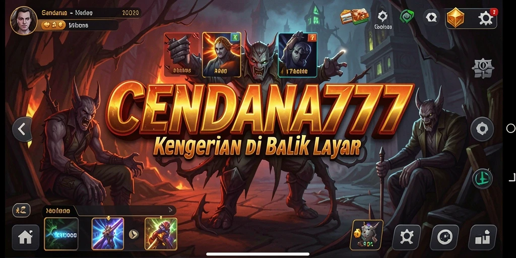 Screenshot gameplay menampilkan suasana menyeramkan di CENDANA777.