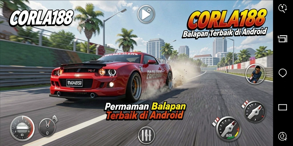 Tampilan gameplay Racing yang mendebarkan dari CORLA188.