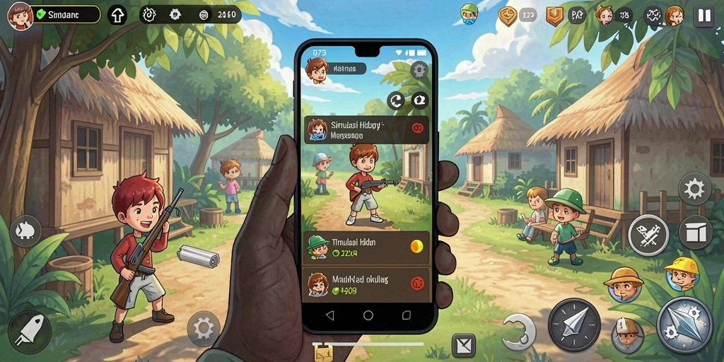 Tampilan gameplay D73 yang menarik dan interaktif.