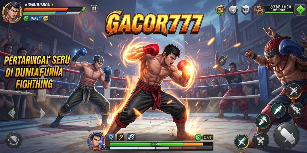Gameplay GACOR777 menampilkan pertarungan seru dan karakter menarik.
