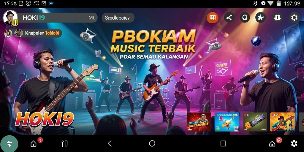 Screenshot gameplay HOKI9 yang menampilkan serunya bermain musik.