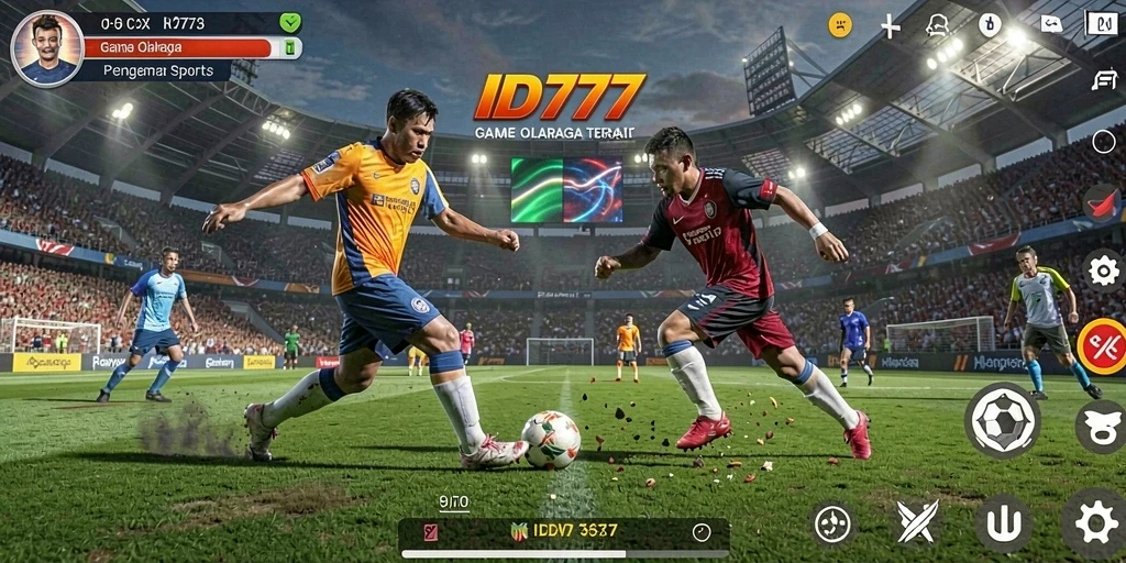 Menggambarkan gameplay seru dalam pertandingan olahraga.