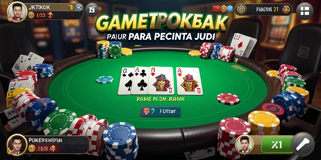 Gameplay JKTOK yang mendebarkan dalam permainan Poker.