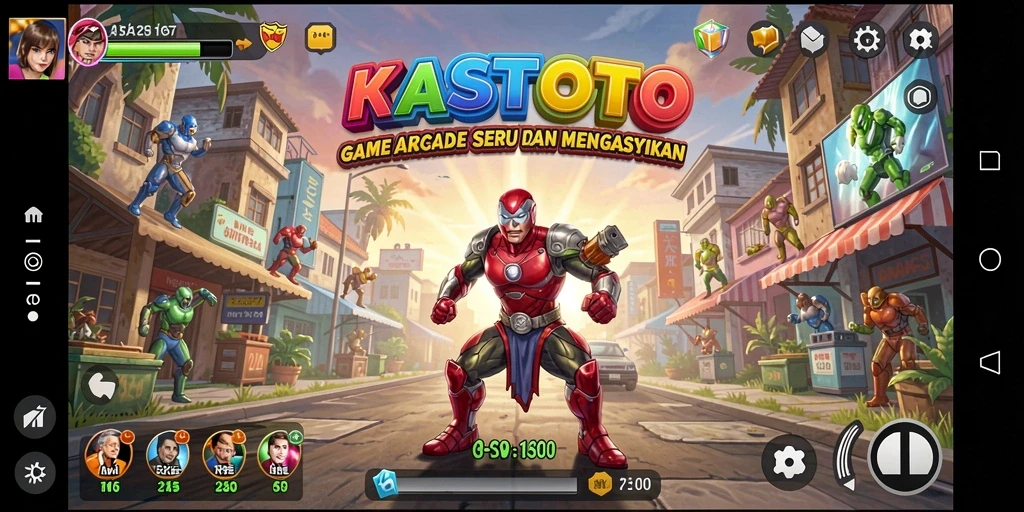 Gambar dari gameplay KASTOTO yang penuh aksi dan tantangan menyenangkan.