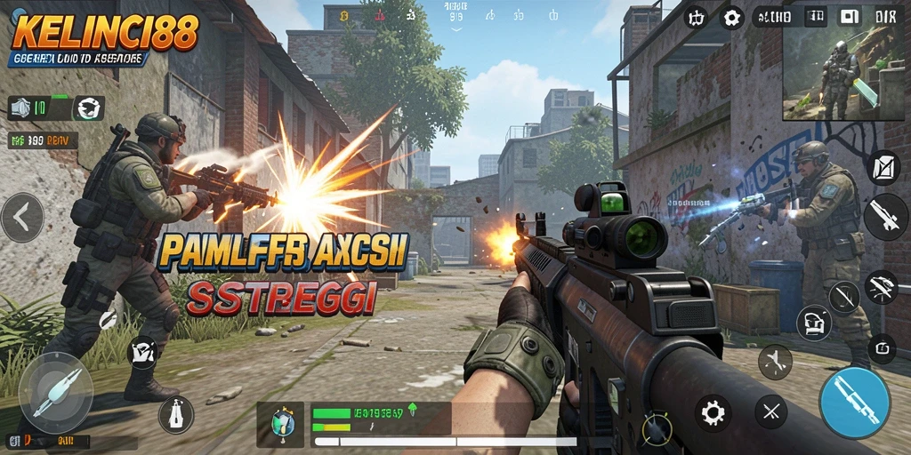 Screenshot gameplay KELINCI88 menampilkan aksi tembak-menembak yang intens.