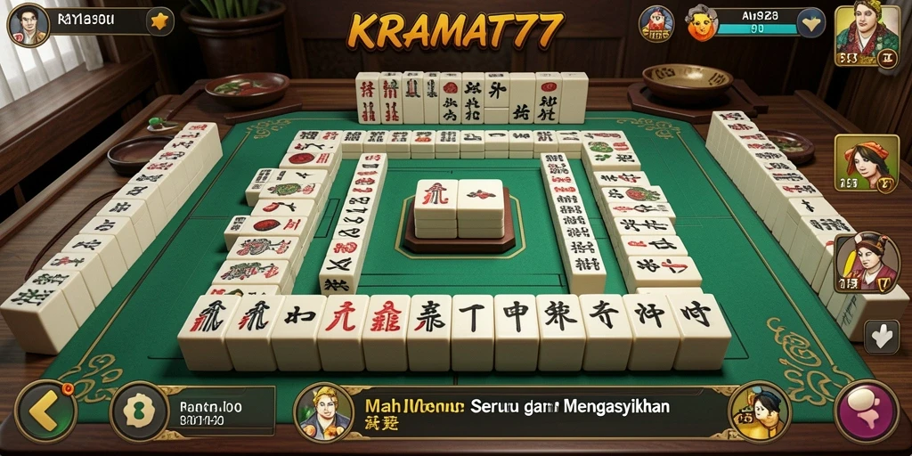 Tangkapan layar KRAMAT77 menampilkan gameplay Mahjong yang menyenangkan.