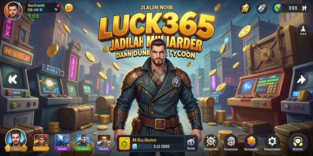 Gameplay seru di LUCK365 yang menampilkan manajemen bisnis.