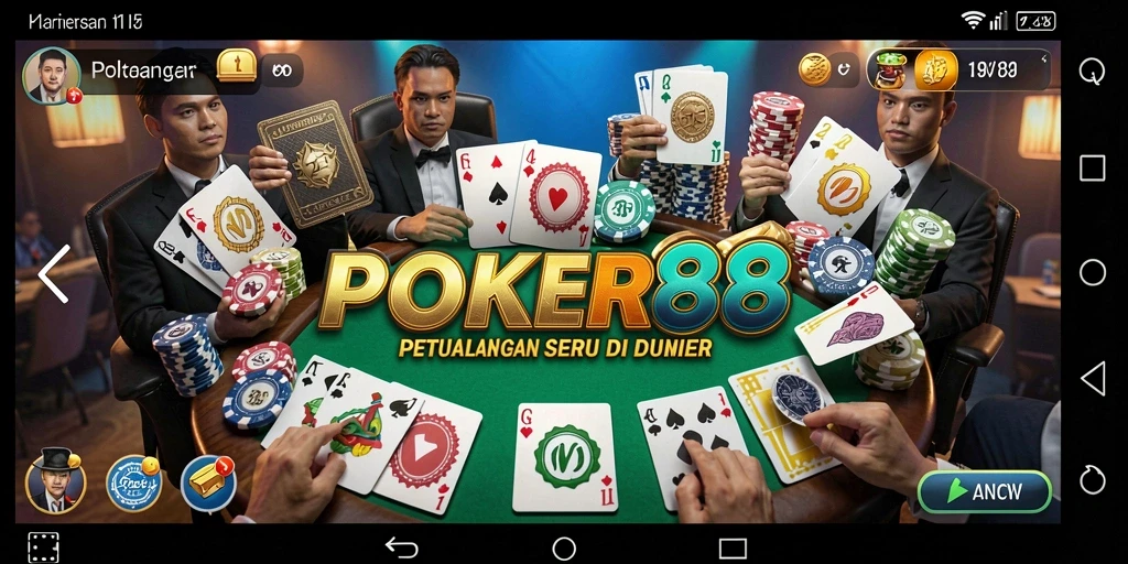 Screenshot utama POKER88 menampilkan keseruan gameplay petualangan.