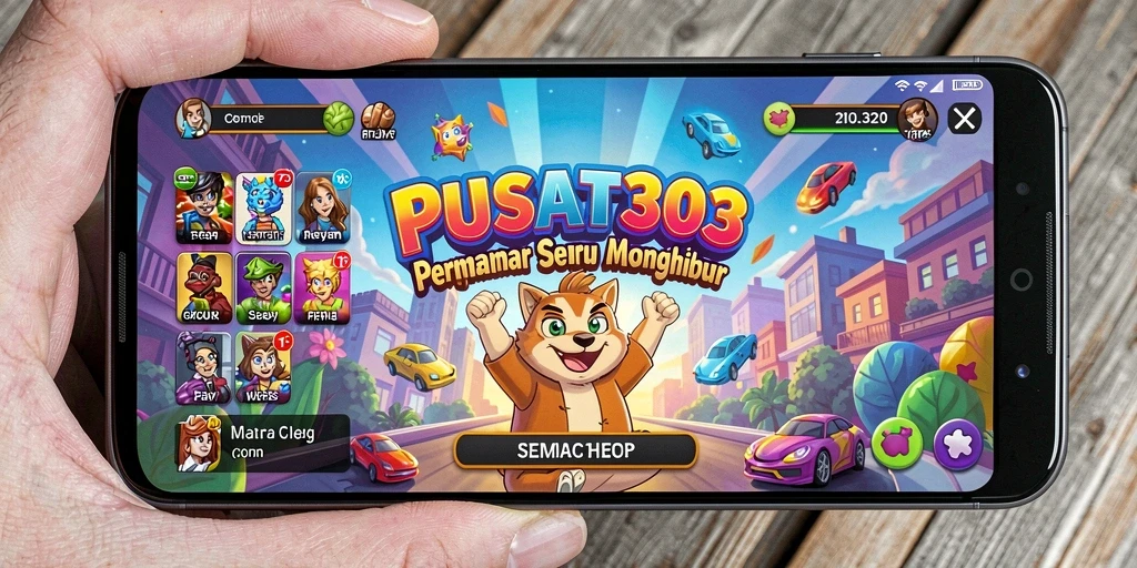 Screenshot utama PUSAT303 menampilkan aksi gameplay Arcade yang mendebarkan.