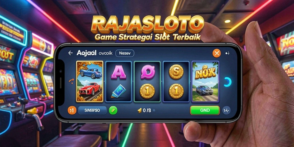 Tampilan gameplay RAJASLOTO dengan tema slot yang menarik.