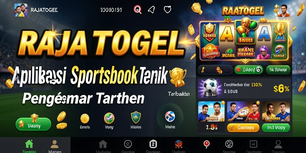 Screenshot tampilan utama RAJATOGEL dengan berbagai pilihan taruhan.