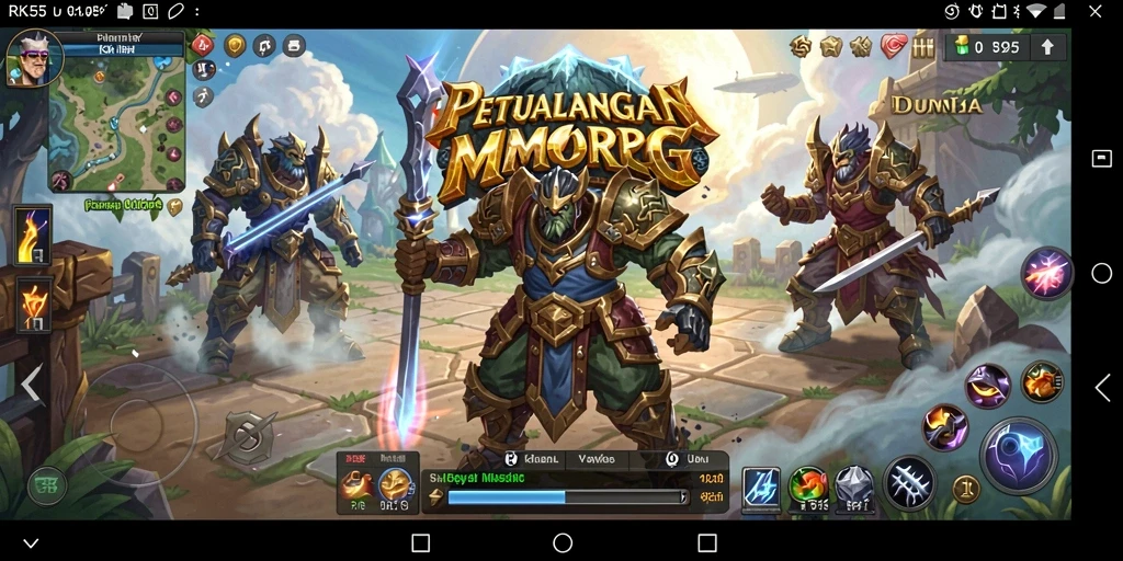 Screenshot gameplay RK55 menampilkan aksi seru dalam petualangan MMORPG.