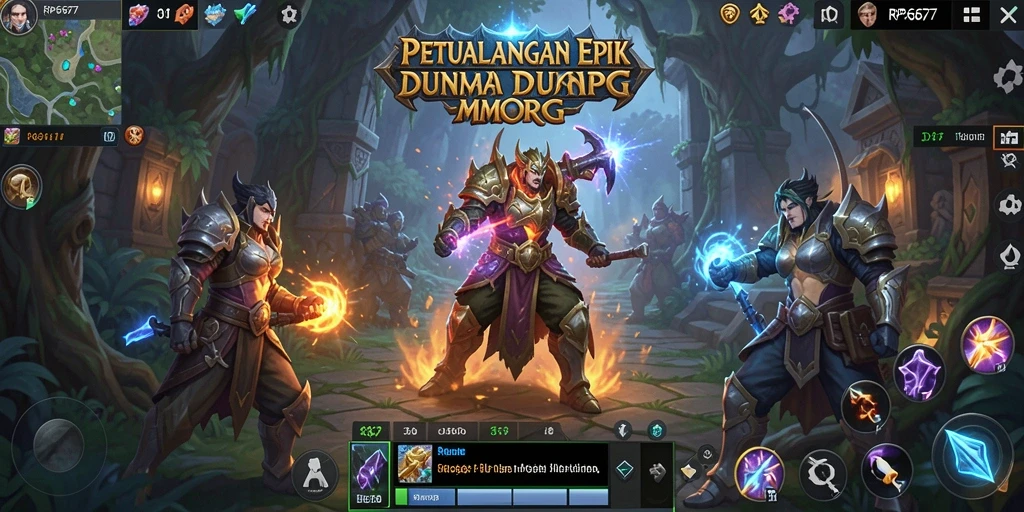 Screenshot dari gameplay RP6677 menampilkan aksi pertempuran yang intens.