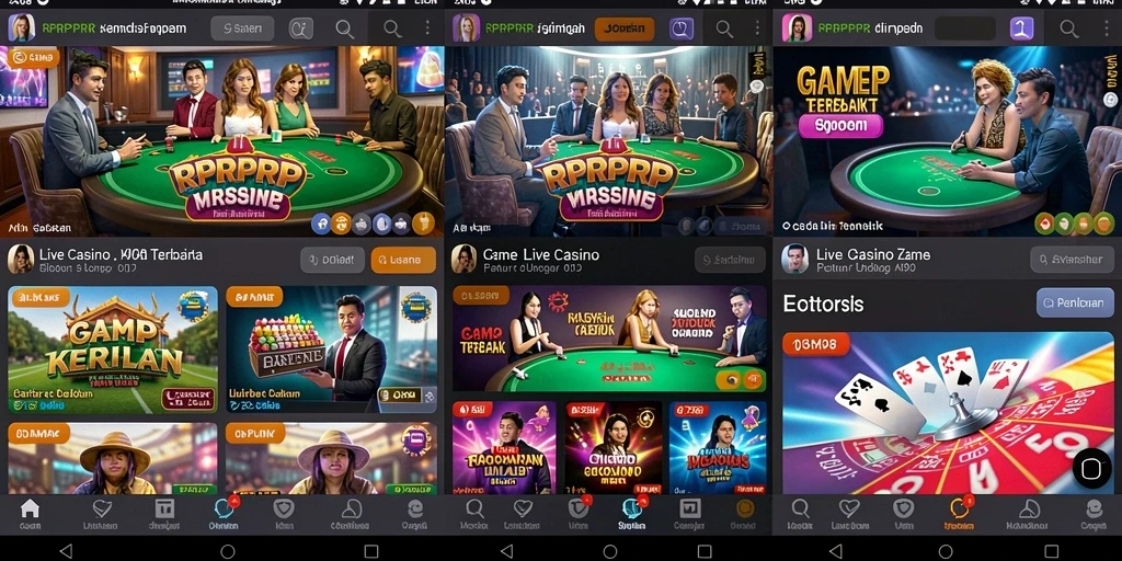 Tampilan gameplay RPRPRP yang menarik dan mendebarkan di Live Casino.