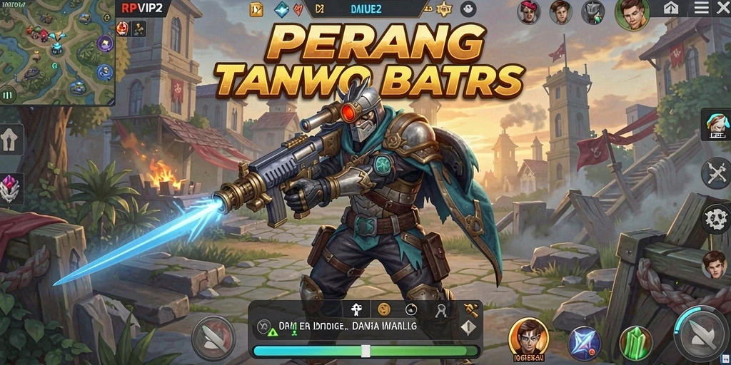 Screenshot gameplay RPVIP2 menampilkan pertempuran seru antar tim.
