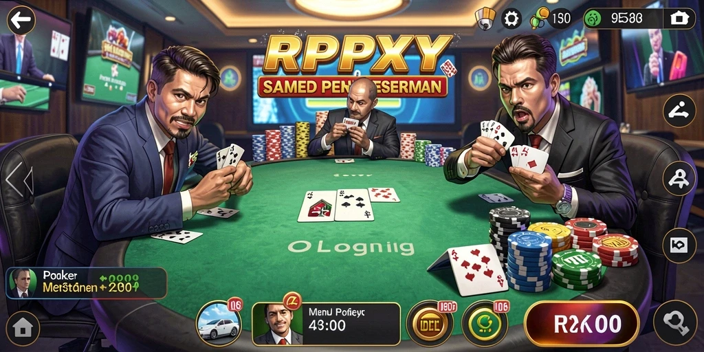 Tampilan gameplay seru dalam permainan Poker RPYYY.