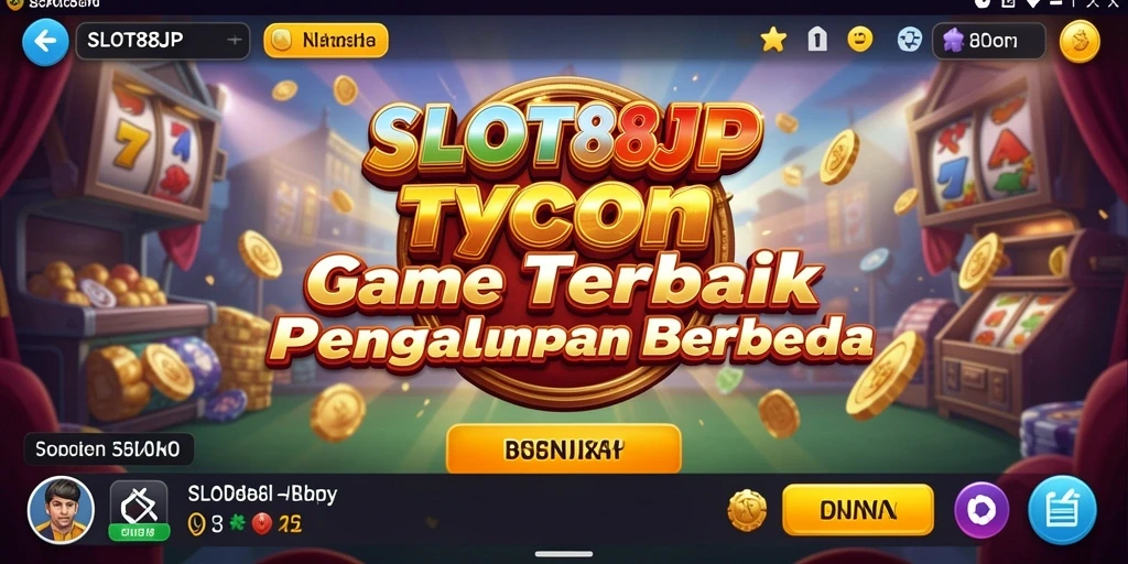 Tampilan menarik dari gameplay <strong>SLOT88JP</strong> di mana Anda membangun kerajaan bisnis.