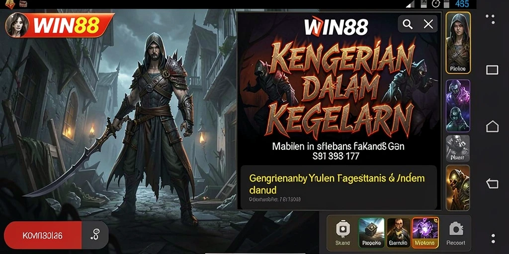 Tampilan gameplay menegangkan di WIN88 dengan suasana Horror yang mendalam.