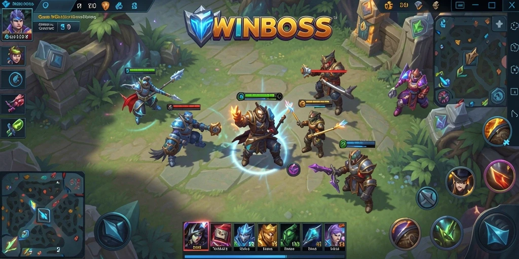 Tampilan gameplay WINBOSS yang intens dan strategis.